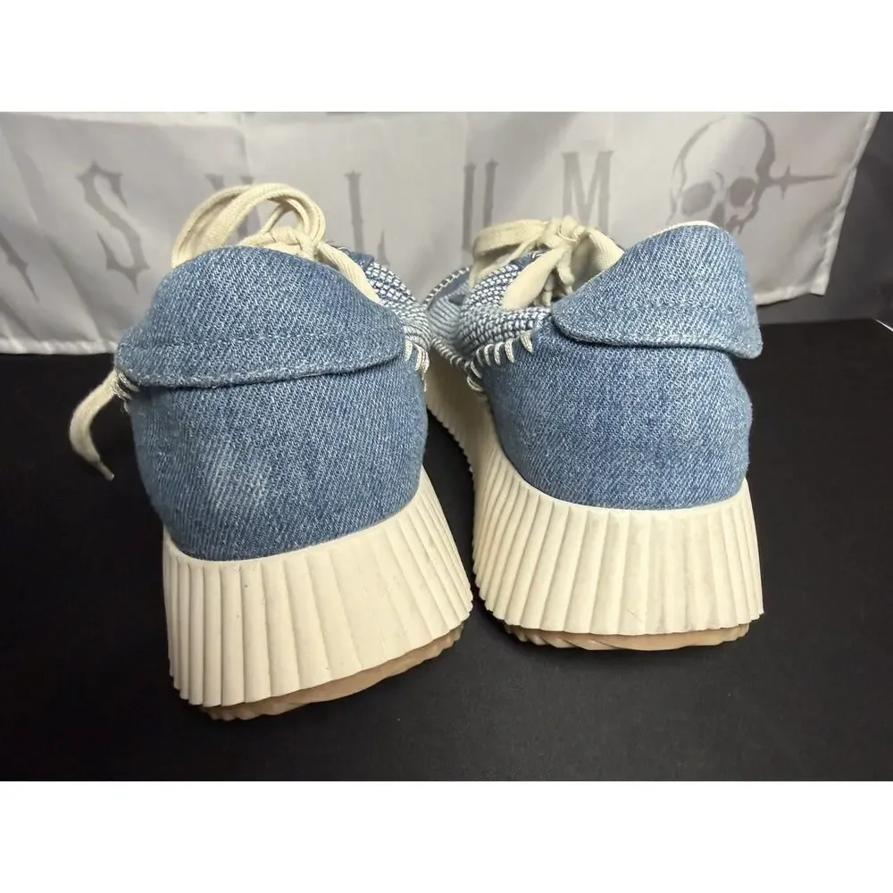 Dolce Vita Dolan Platform Sneakers Blue Denim Knit Colorway Women’s 11 MRSP $150